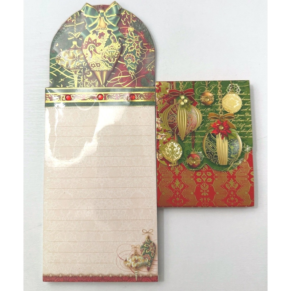 Punch Studio Christmas Notepad Set Ornaments